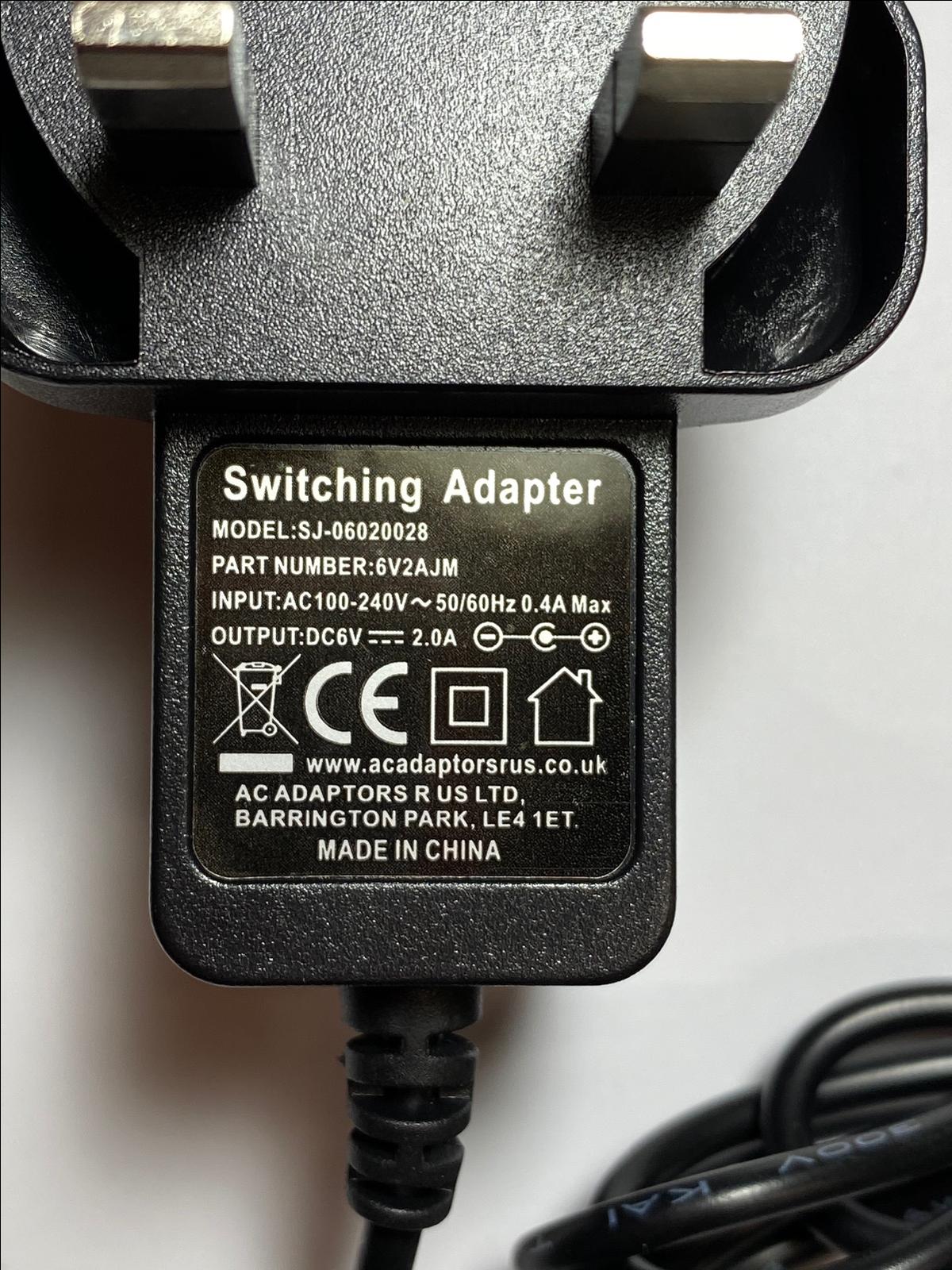6V AC-DC Switching Adapter Charger for Worx WX255 Cordless Screwdriver