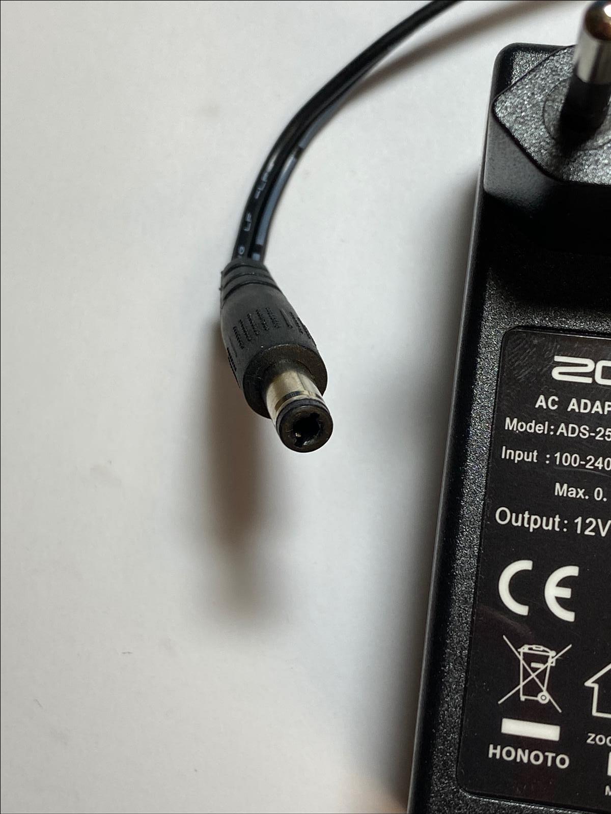 EU ZOOM AC Adapter AD-19E ADS-25FSG-12 12024GPG 12V 2.0A Power Supply PSU Plug