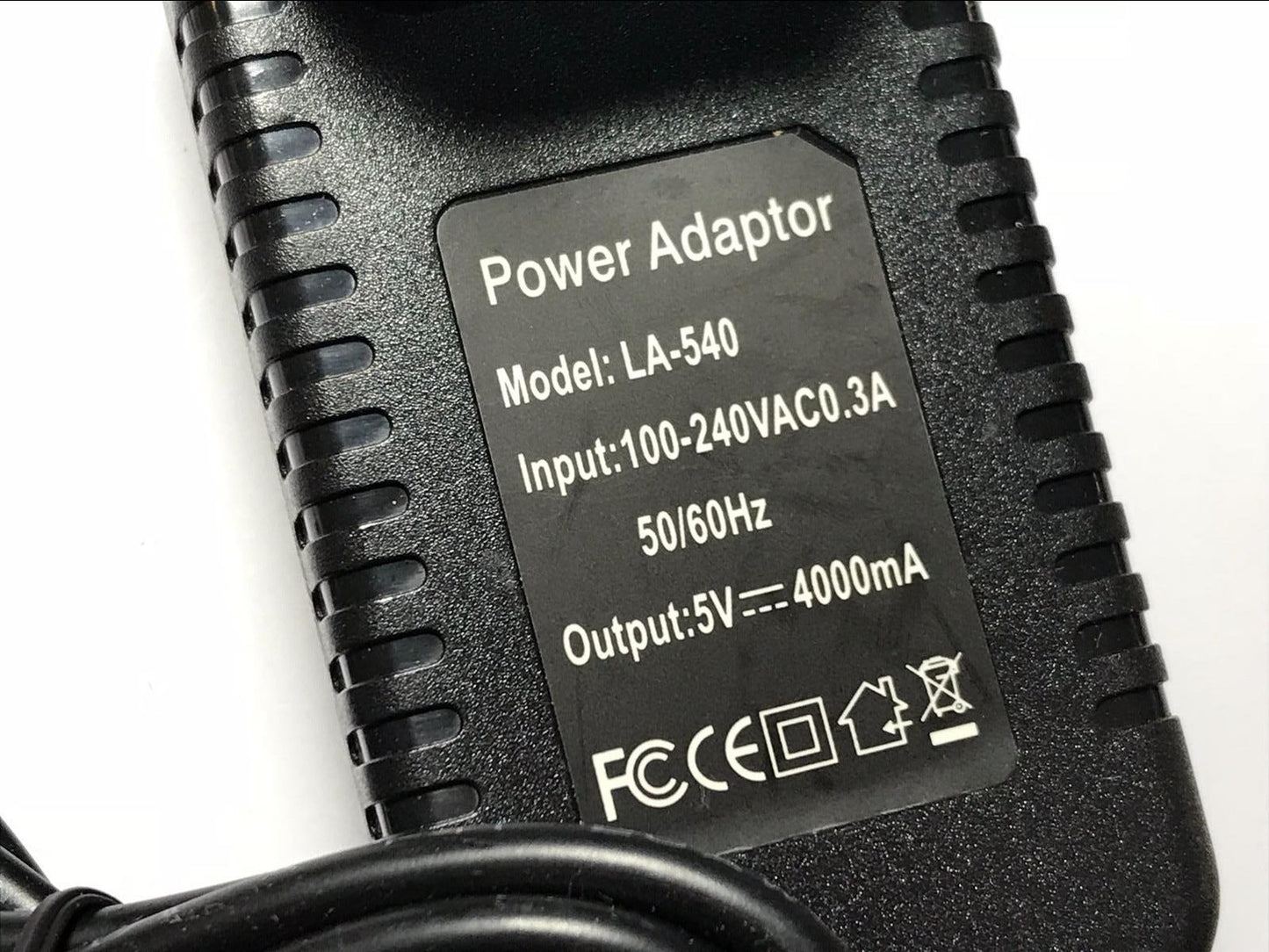 EU 2 Pin European 5V 4A 4000mA AC-DC Switching Adaptor Power Supply 4mm x 1.7mm