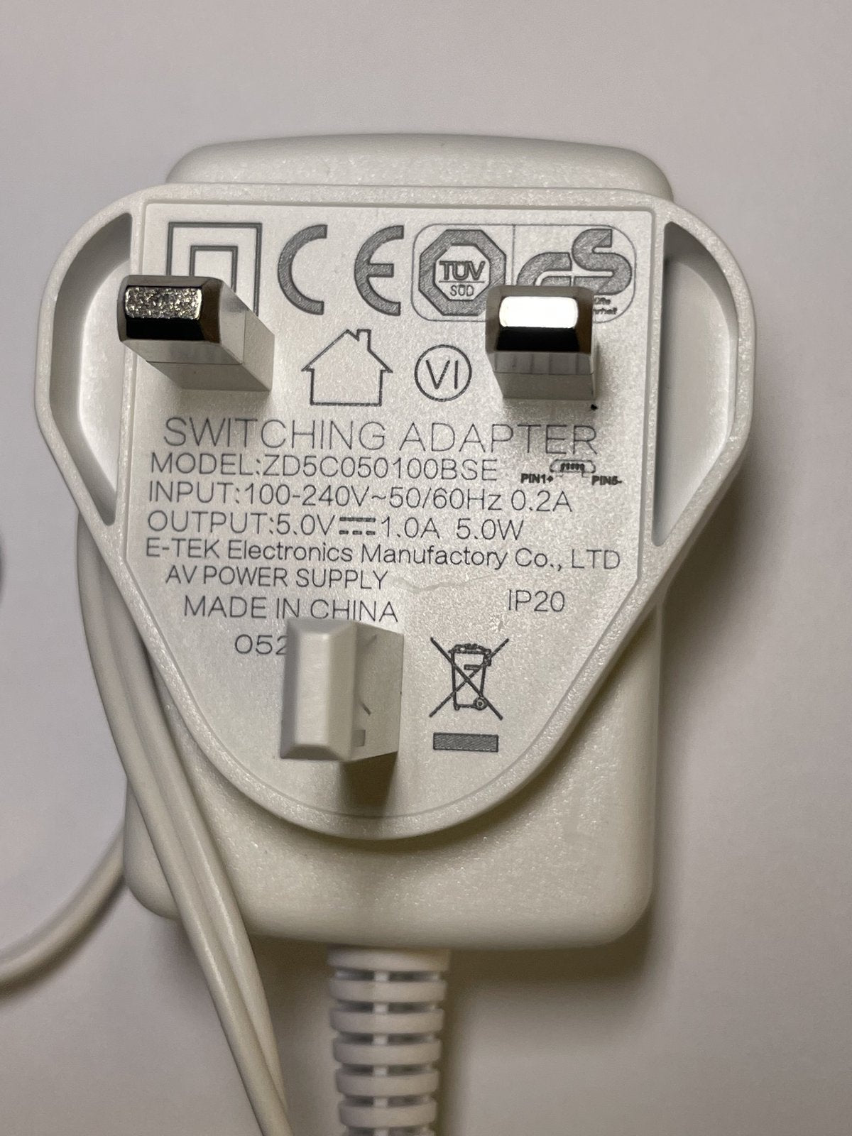 Replacement 5V Charger for VTECH 2.8" Video Monitor with Night Light VM3254