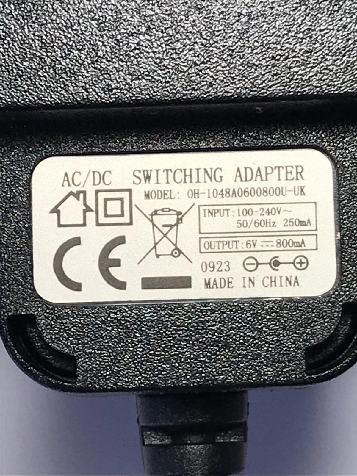 6V 800mA AC-DC Adaptor Charger for Vtech VM3251 VM3252 VM3251 VM3252 VM3261