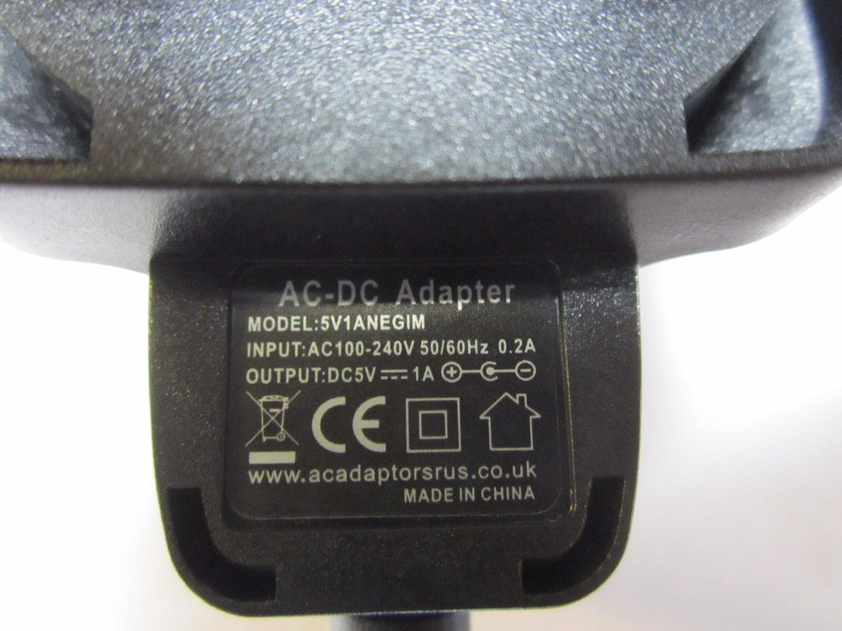 Black Replacement for EXVISION 0315 Model ADI050501000 AC/DC Adaptor 5V 1000mA