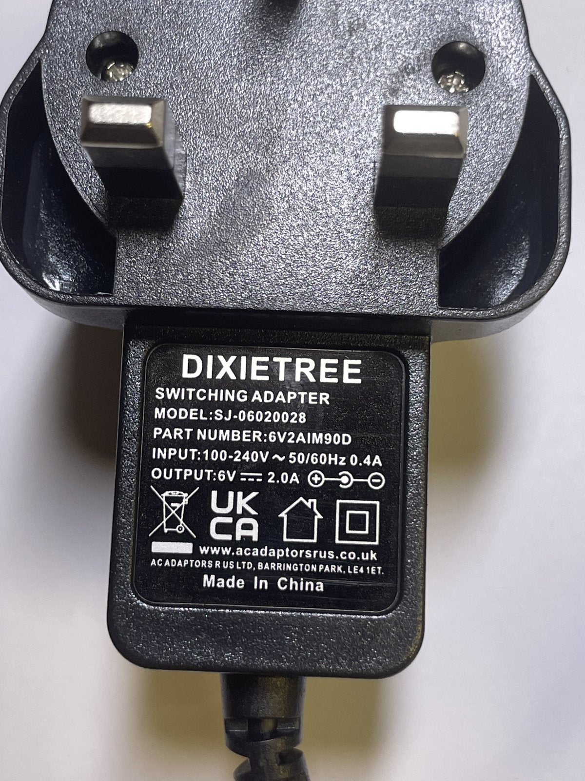 Replacement for Switching Power Supply S006MB0600100 6.0V 1000mA Adaptor Charger