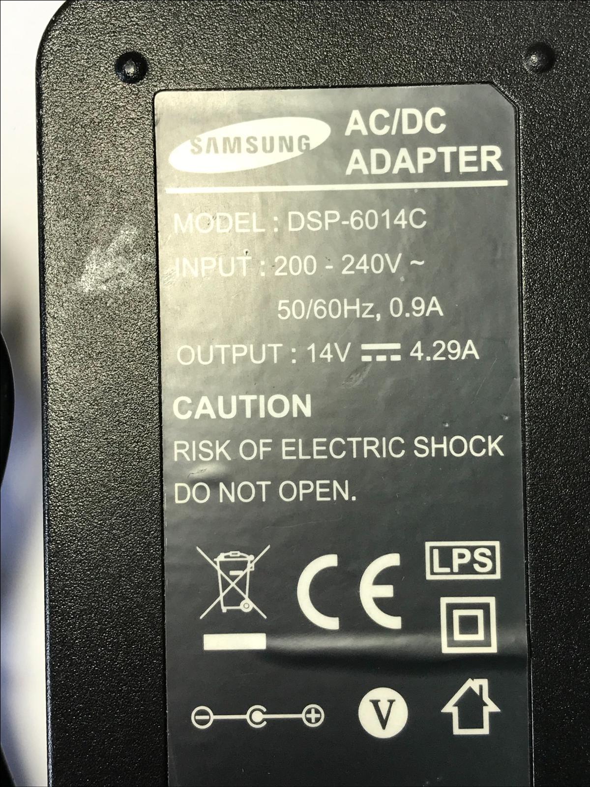 Genuine Samsung AC/DC Adapter DSP-6014C 14.0V 4.29A 14V Power Supply C8 PSU