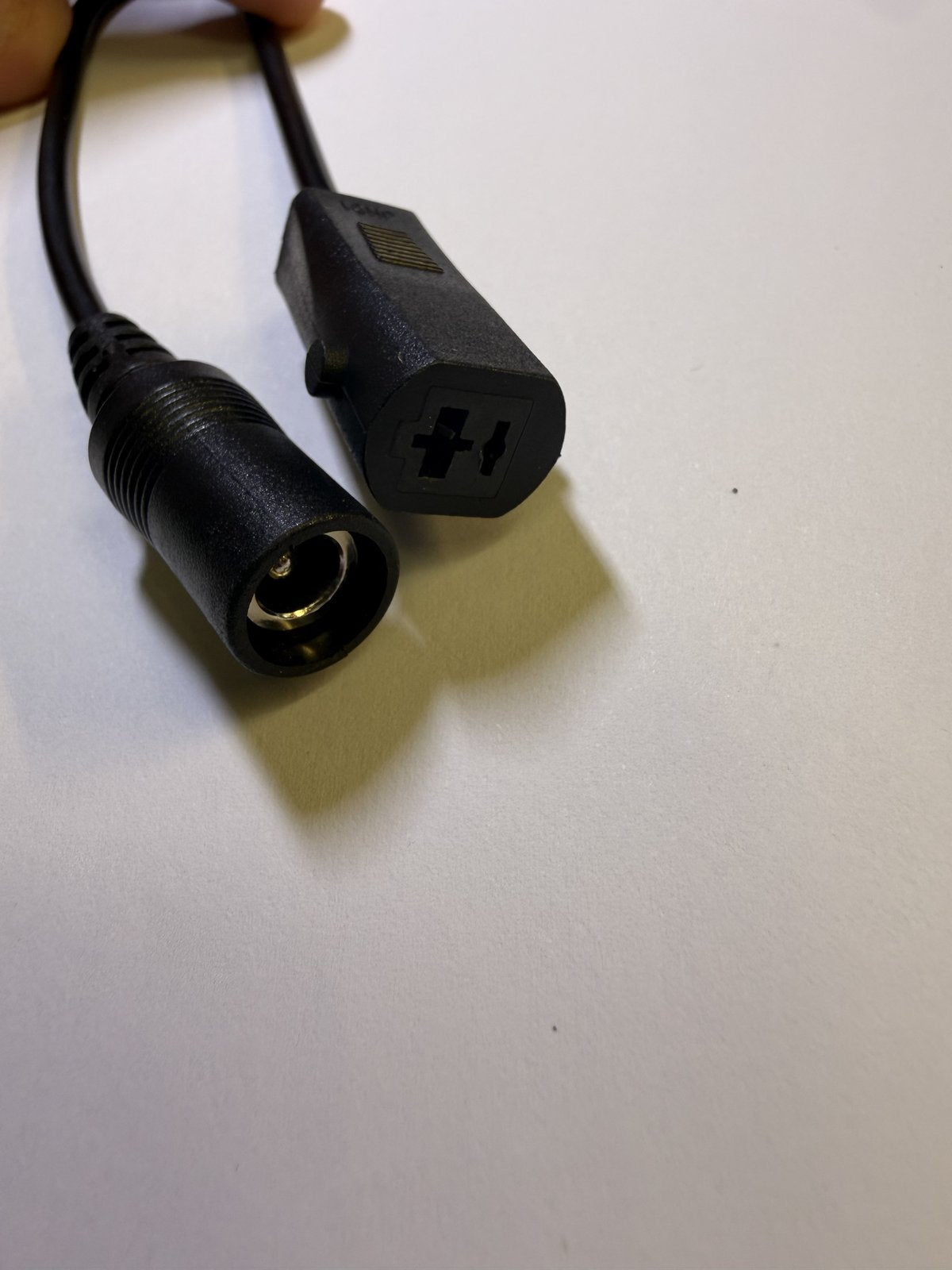 5.5mm x 2.1mm DC Socket Wire Extension Cable to  2 Pin Spade T Shape Socket