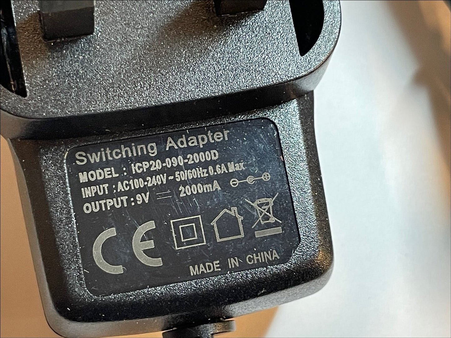 9V 2A Mains AC-DC Switching Adaptor Power Supply Charger 3mm x 1.1mm 3.0mm 1.1mm