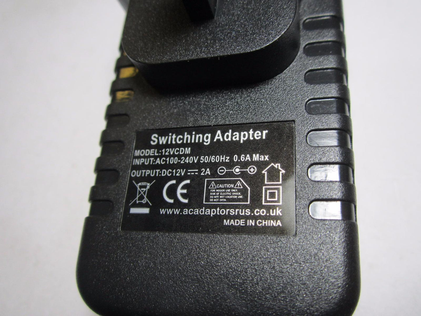6.5M Long 12V 2A Mains UK AC-DC Switching Adaptor Regulated Power Supply 5.5mm