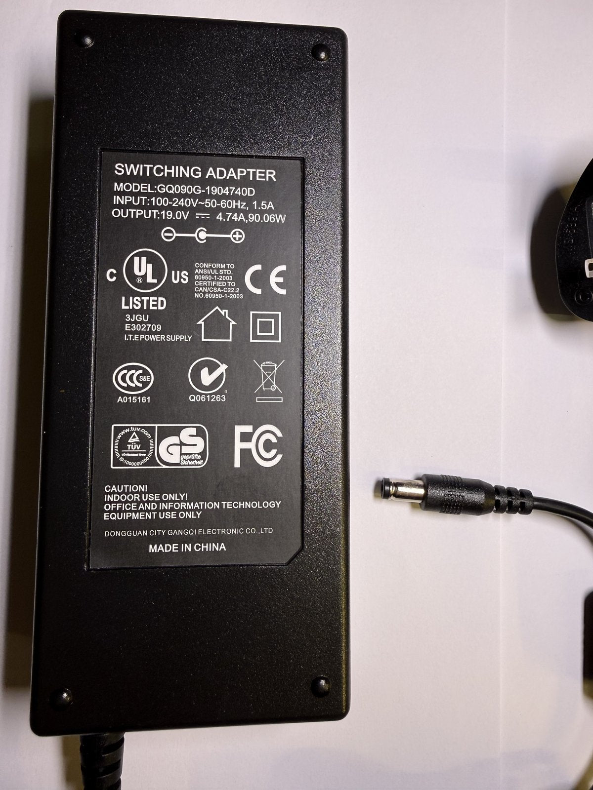 Replacement 19V 3.42A AC-DC Adaptor Power Supply for G-Tech Drive 0G05683