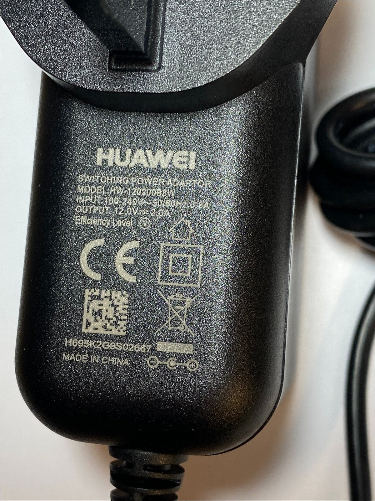 12V 2A 12.0V 2.0A AC-DC SWITCHING ADAPTOR FOR VODAFONE HOME BROADBAND 38