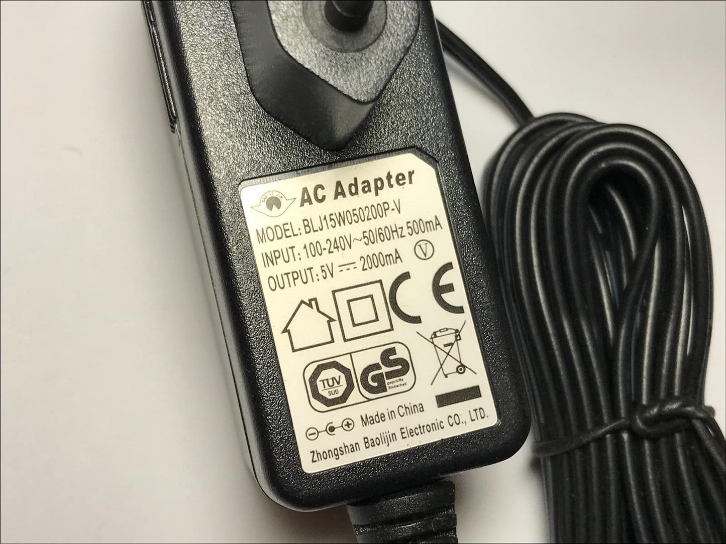 EU AC Adapter 5V 2000mA Charger for Motorola Focus 73 Connect HD Outdoor Monitor