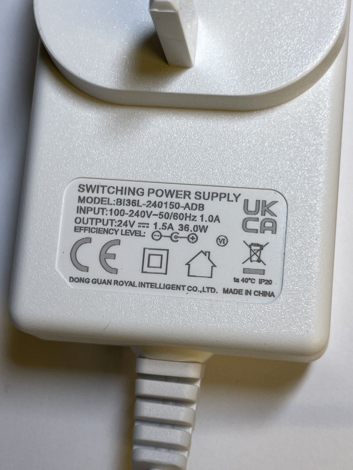 24V AC Adaptor Power Supply Charger for Philips Lumea SC1995 Hair Removal System