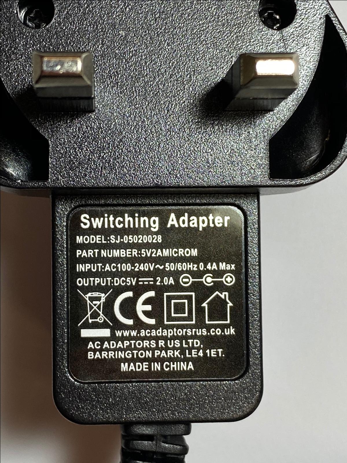 5V 2A Mains AC Adaptor Charger for Acer Iconia B1-A71 7" Android Tablet PC