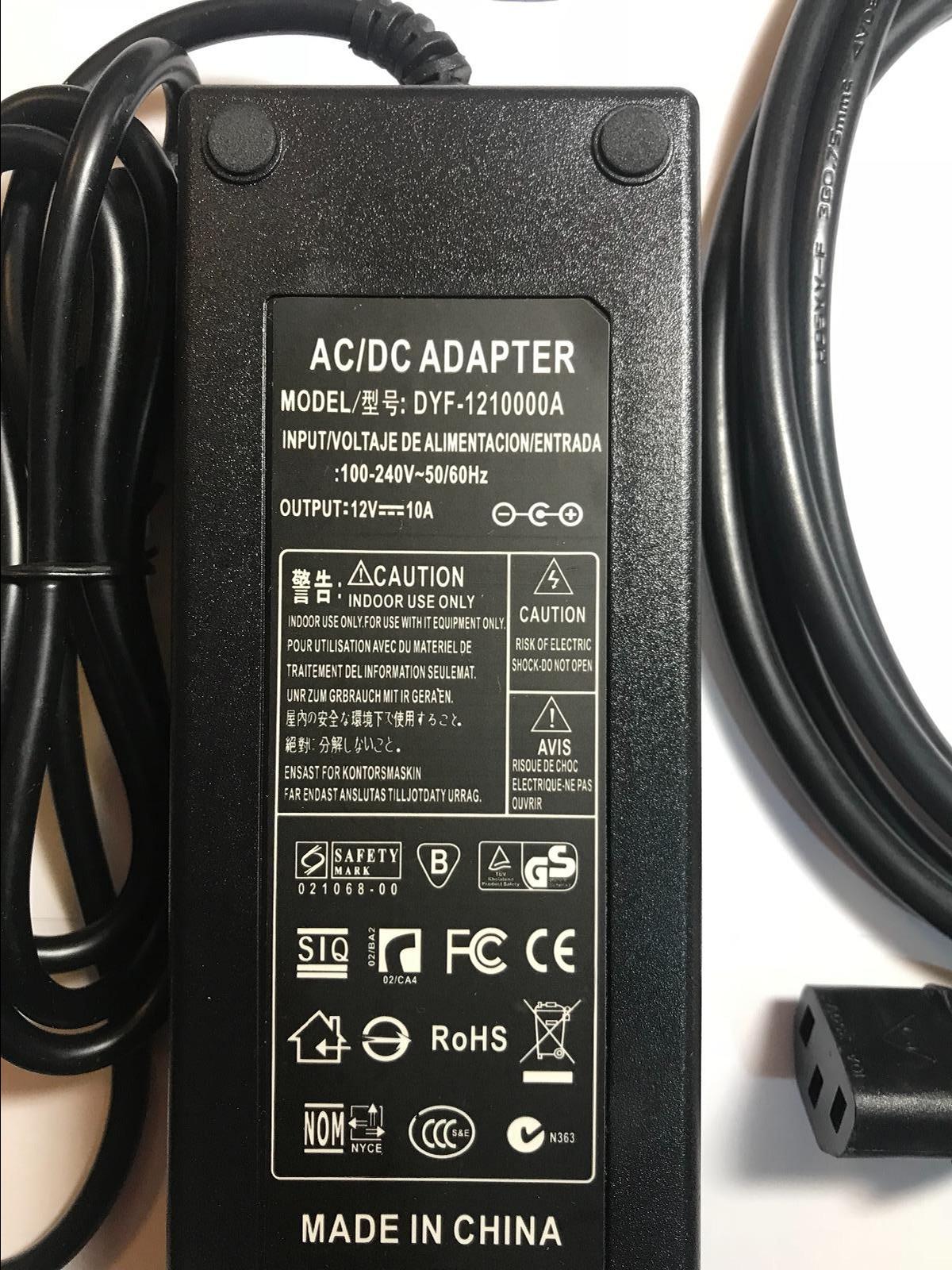 Replacement for 12V 7.5A AC-DC Adaptor Power Supply 4 Pin 2 RIGHT Pins Positive