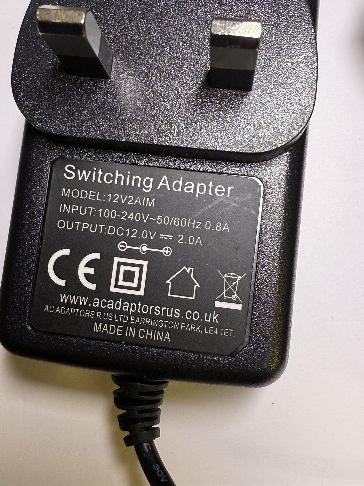 Replacement 12V 2A AC-DC Adaptor Charger for GeoBook 14X II Windows Laptop