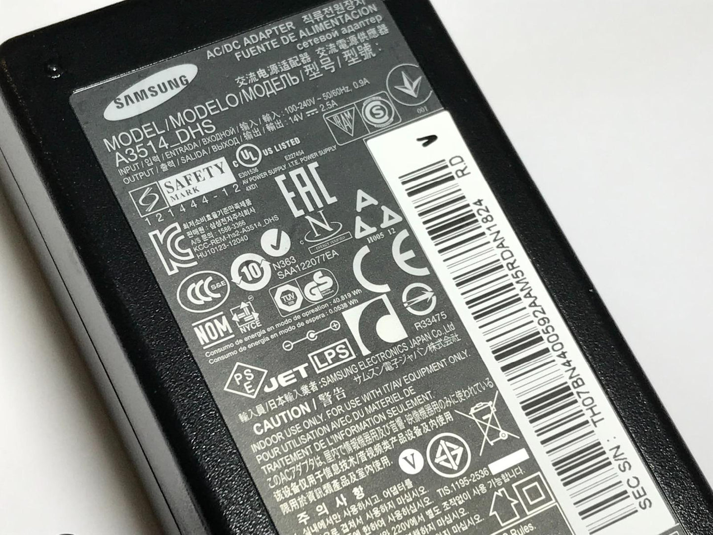 EU Replacement Samsung 14V 1.78A Power Supply for Color Display LS22F352FHUXEN