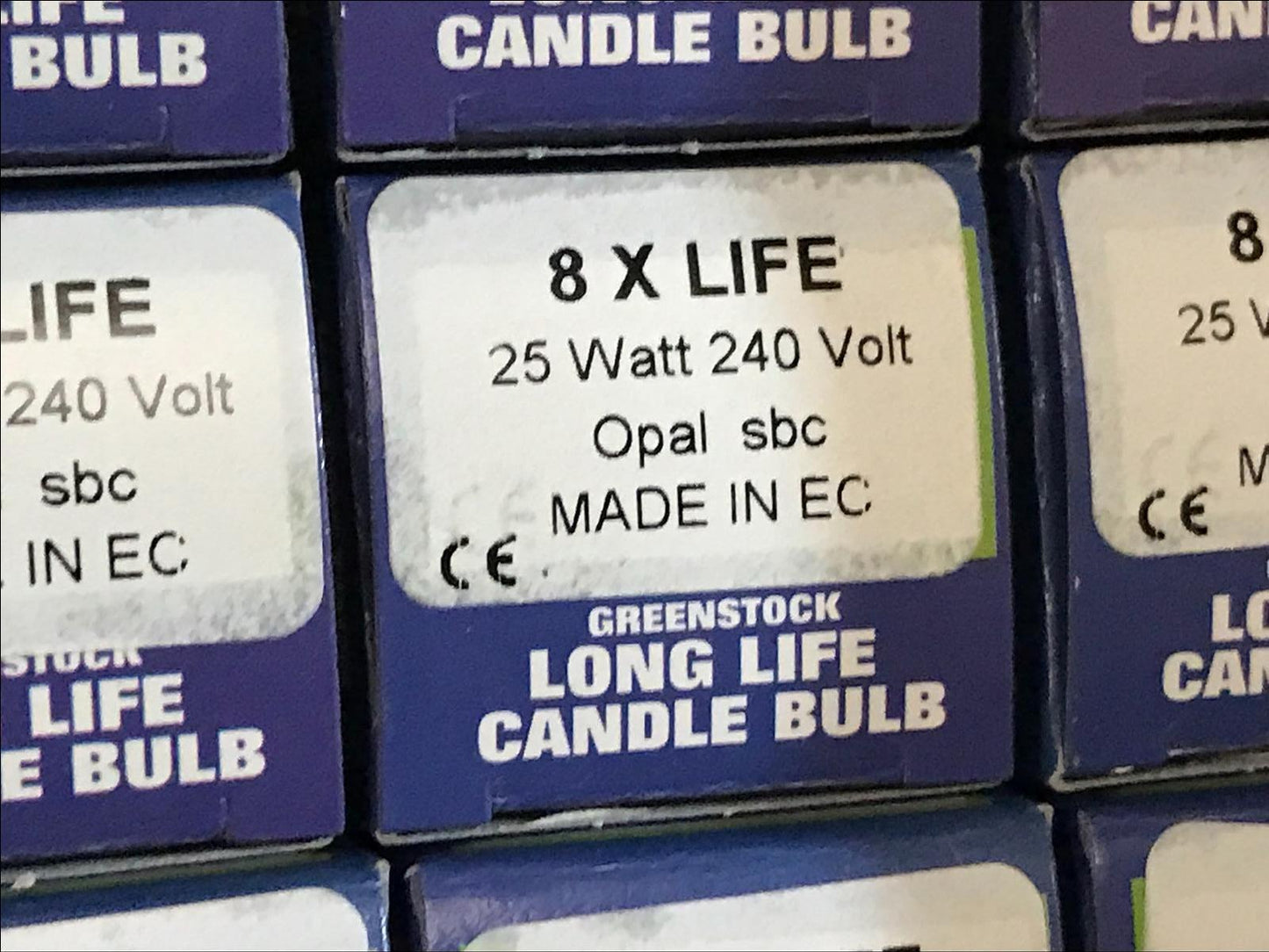 BULK JOBLOT 50 X 240V 25W Opal Candle Light Bulbs SBC Bayonet Screw Fitting