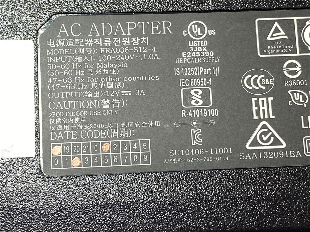 Replacement 12V AC-DC Adaptor Power Supply for FVP-5000T Freeview Play Recorder