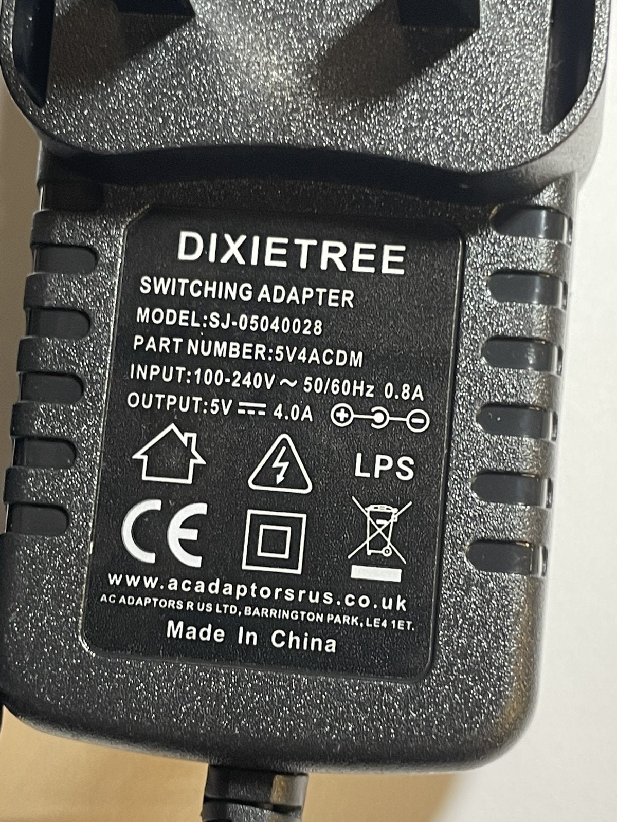 5V 4A AC-DC Switching Adaptor Power Supply with USBC USB-C Connector