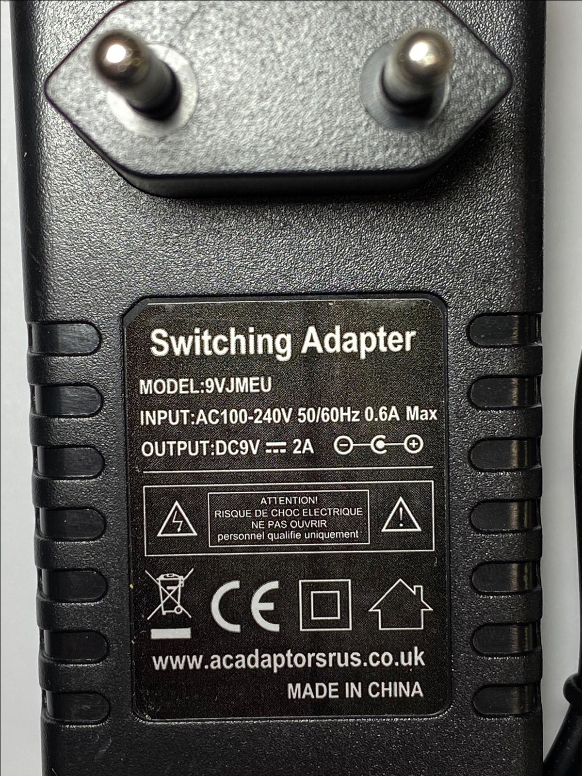 EU 7" Dropad A8 M7 PV210 Android 2.3 9V Mains AC Adaptor Power Supply Charger