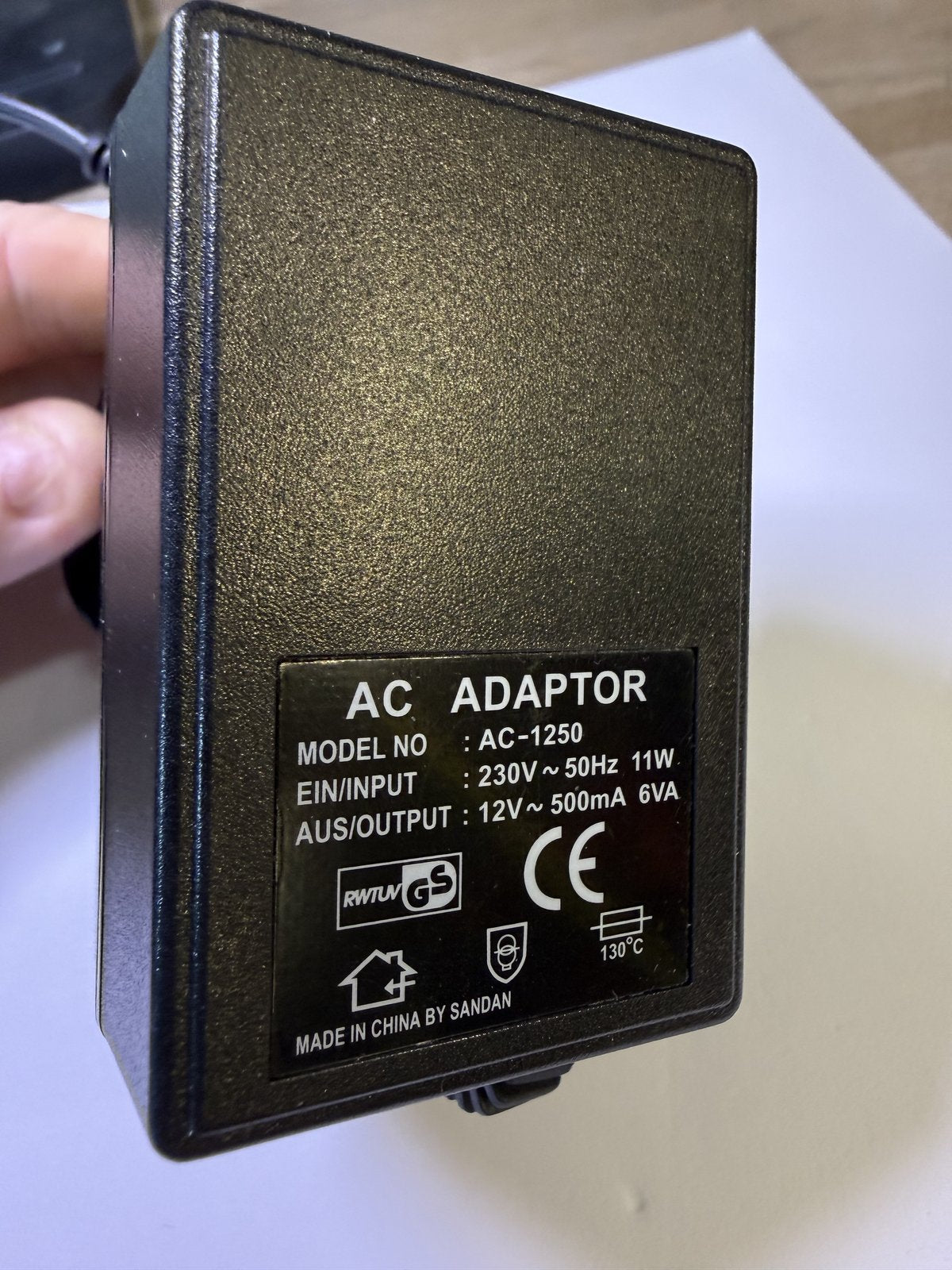 UK Replacement for 12V 500mA AC Adaptor Musical Fidelity F34ADT-8 Power Supply