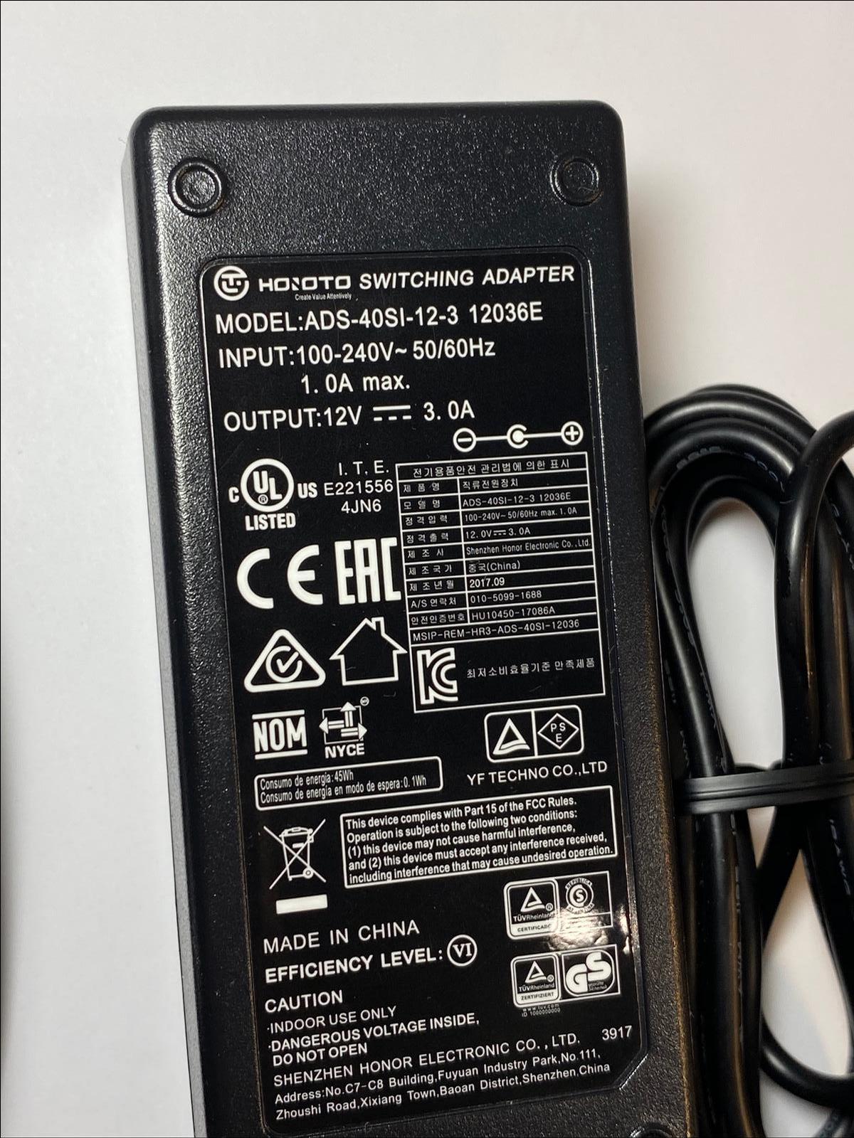 Replacement 12V 3A AC-DC Adaptor Charger for Fusion 5 S14 Windows 14.1" Laptop