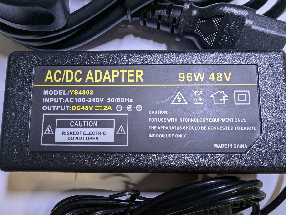 Replacement 48V AC-DC Adaptor Power Supply for Swann SRNVR-47300H 8 Channel NVR