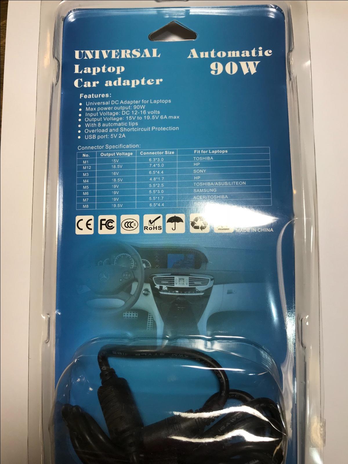 Replacement for 19V Car Charger Power Supply for Acer Chromebook