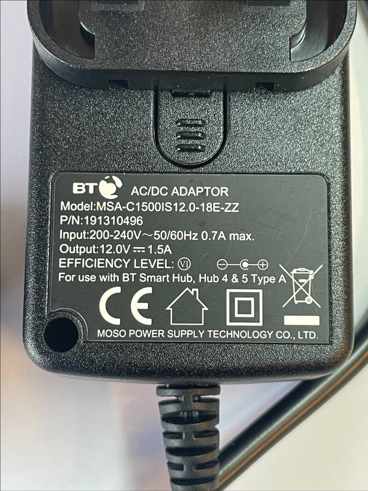 Replacement for VEGA AC/DC Adapter model EHT-15-IP 12VDC 15W Constant Voltage