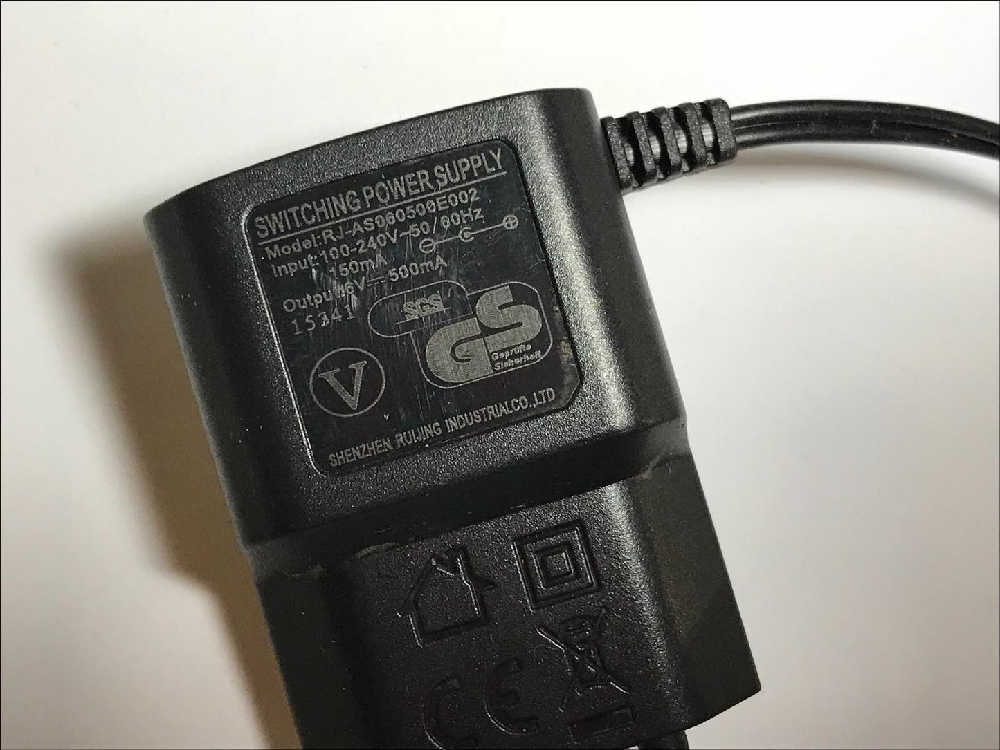 Replacement for GS EU Power Adapter Model No 1W506E 6V 500mA 6.0V 0.5A