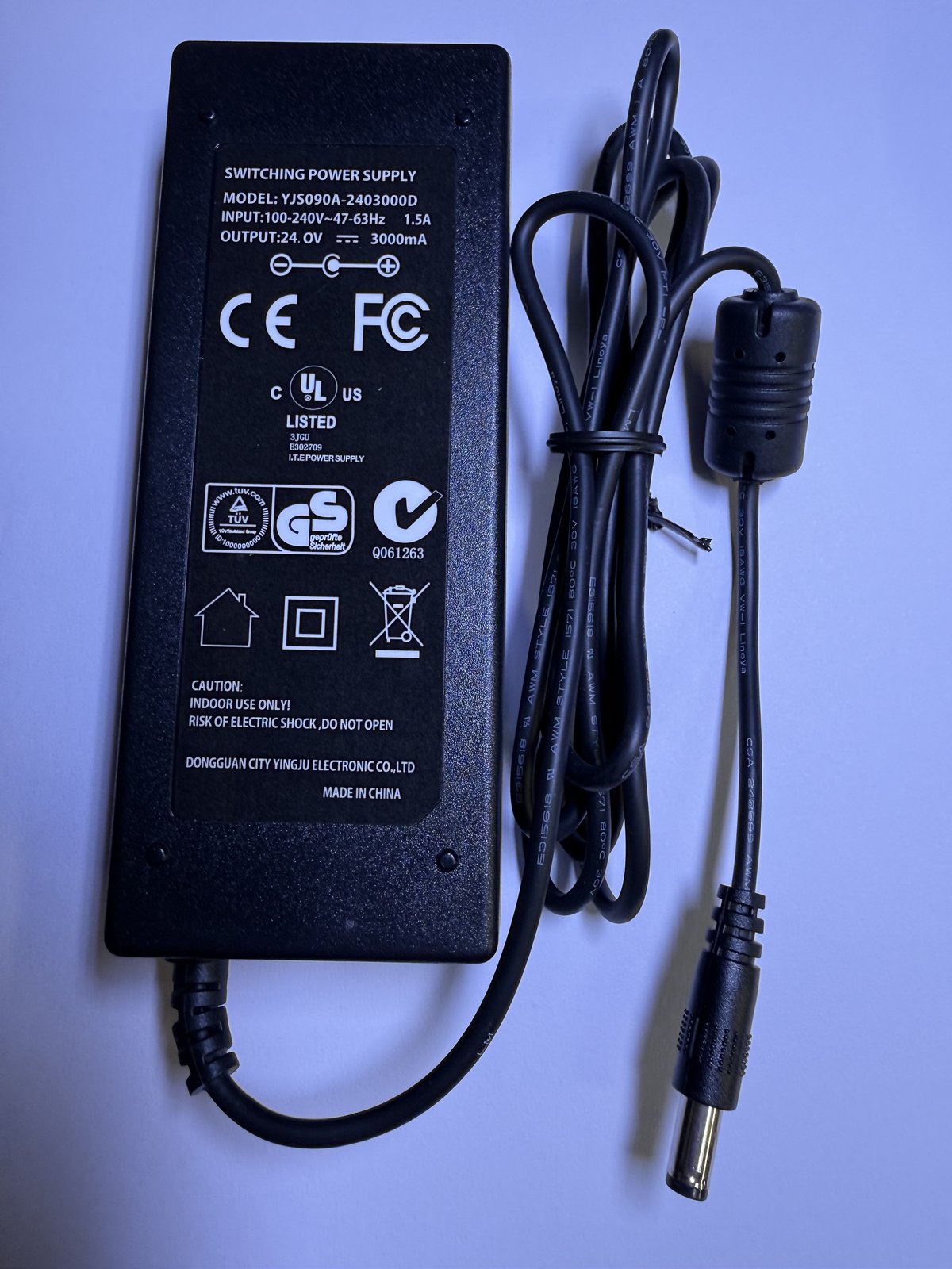 Replacement for 24V 3A AC-DC Adapter Model BX-24003000