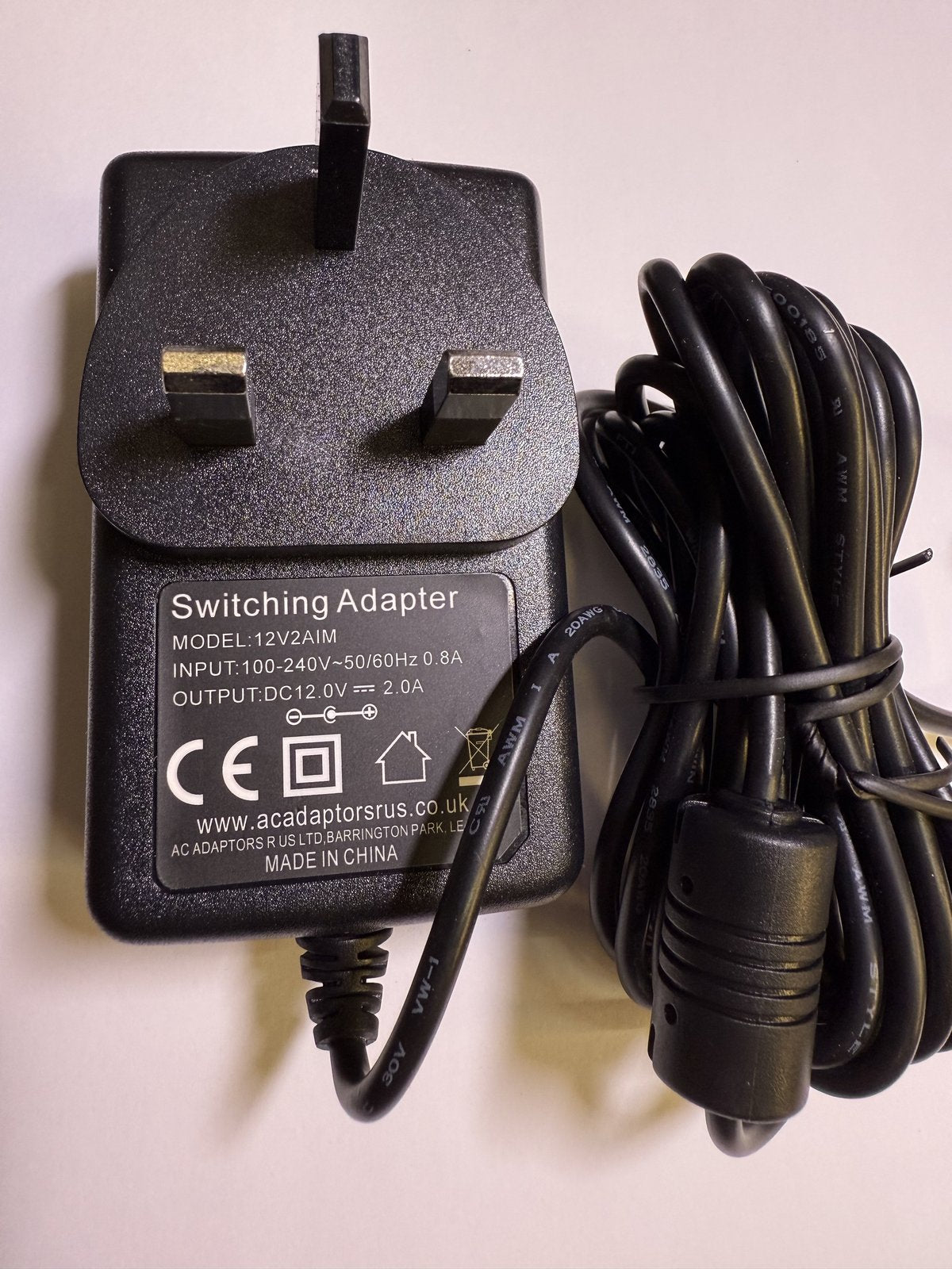 Replacement for 12V 2A AC-DC Adaptor Power Supply for model FTV120200B