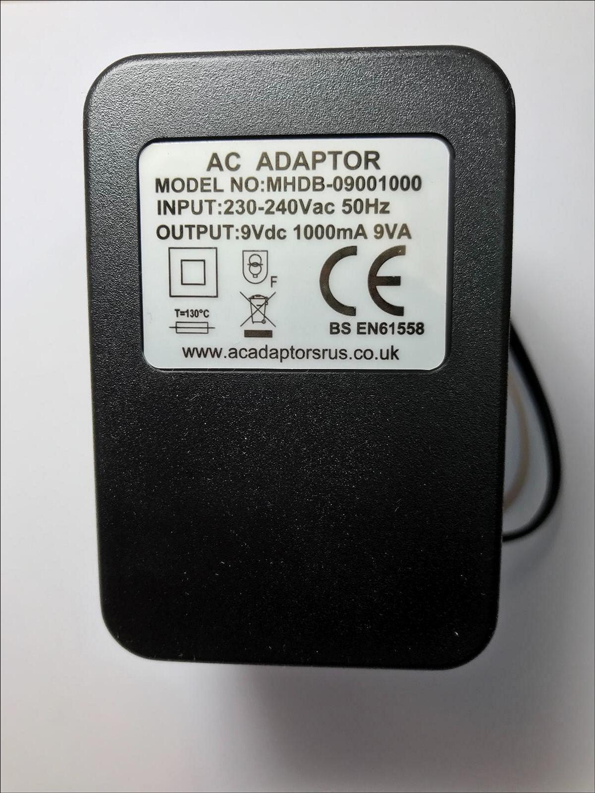 Replacement 9V 1A Charger for Battery Powered Vehicles 5.5mm x 2.1mm / 2.5mm
