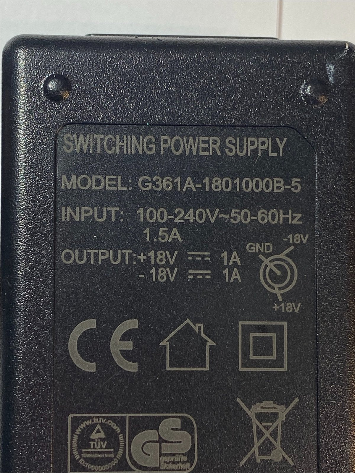 Replacement for 18V 1A BOSE SWITCHING POWER SUPPLY PSM36W-208 P/N: 309612-003
