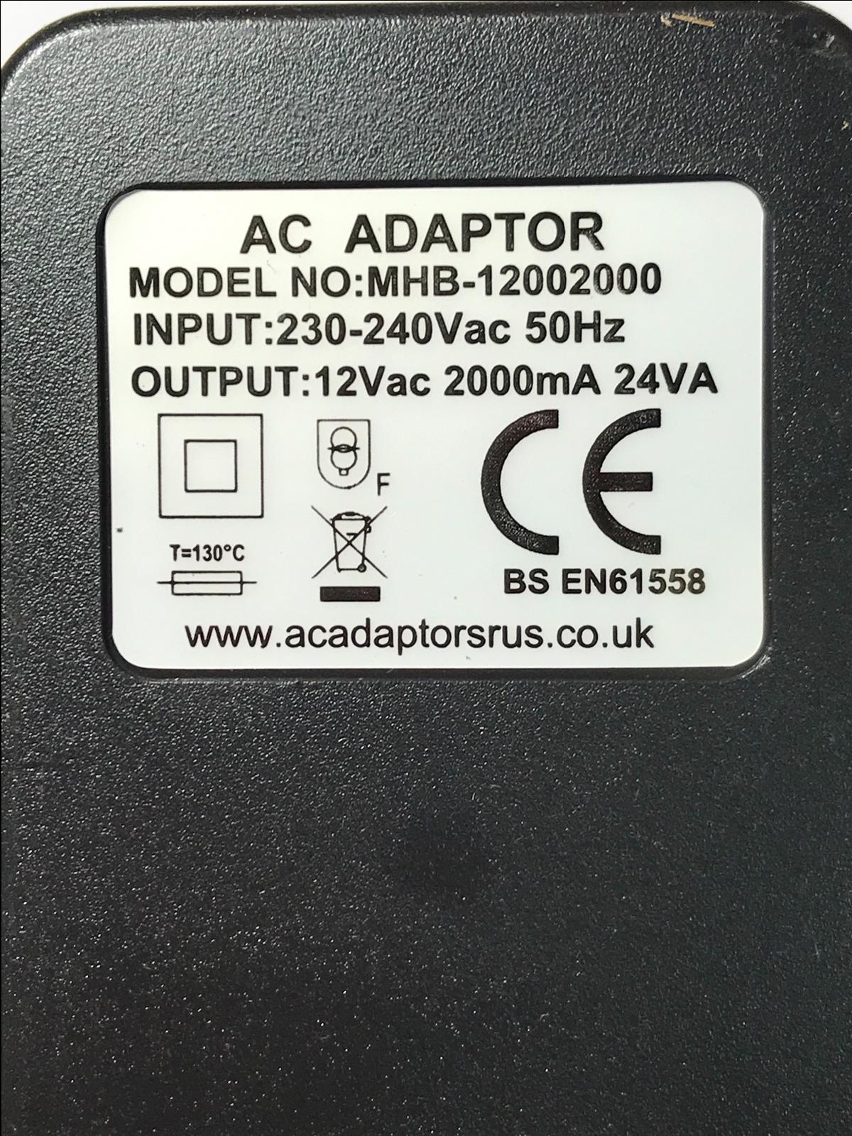 Replacement for 12V ~ Max 6.6VA AC Adaptor YL41-12000550A Power Supply