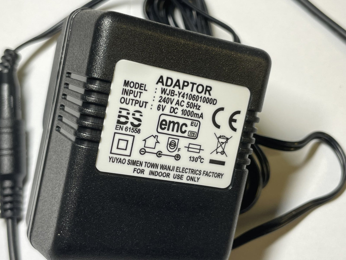 Replacement 6V AC Adaptor Charger for Ferrex 3.6V Mini-Cutter model CS136KB