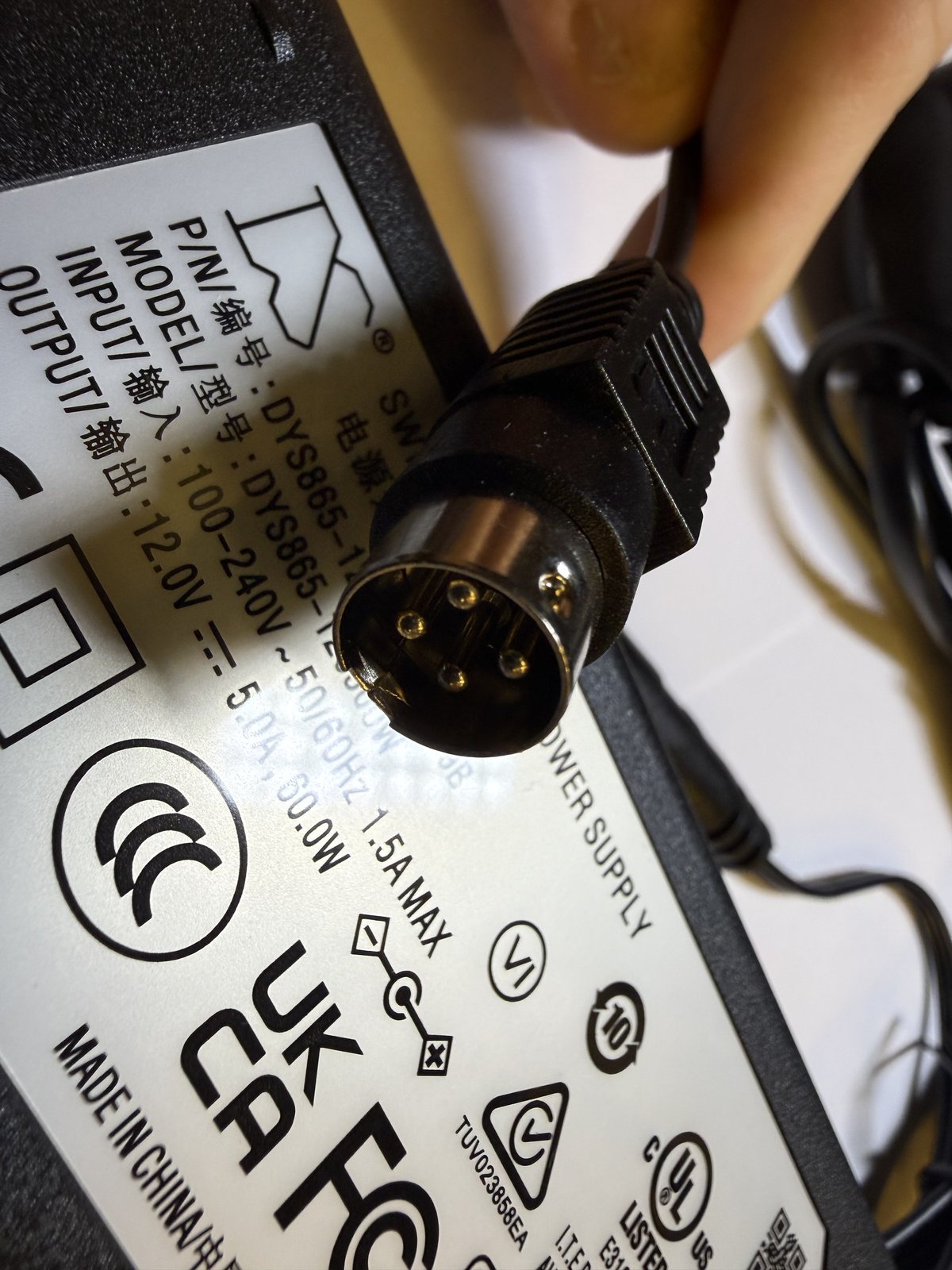 Replacement for 12.0V 5.0A Switching Power Adapter FSP060-DBAE1 4 Pin Connection