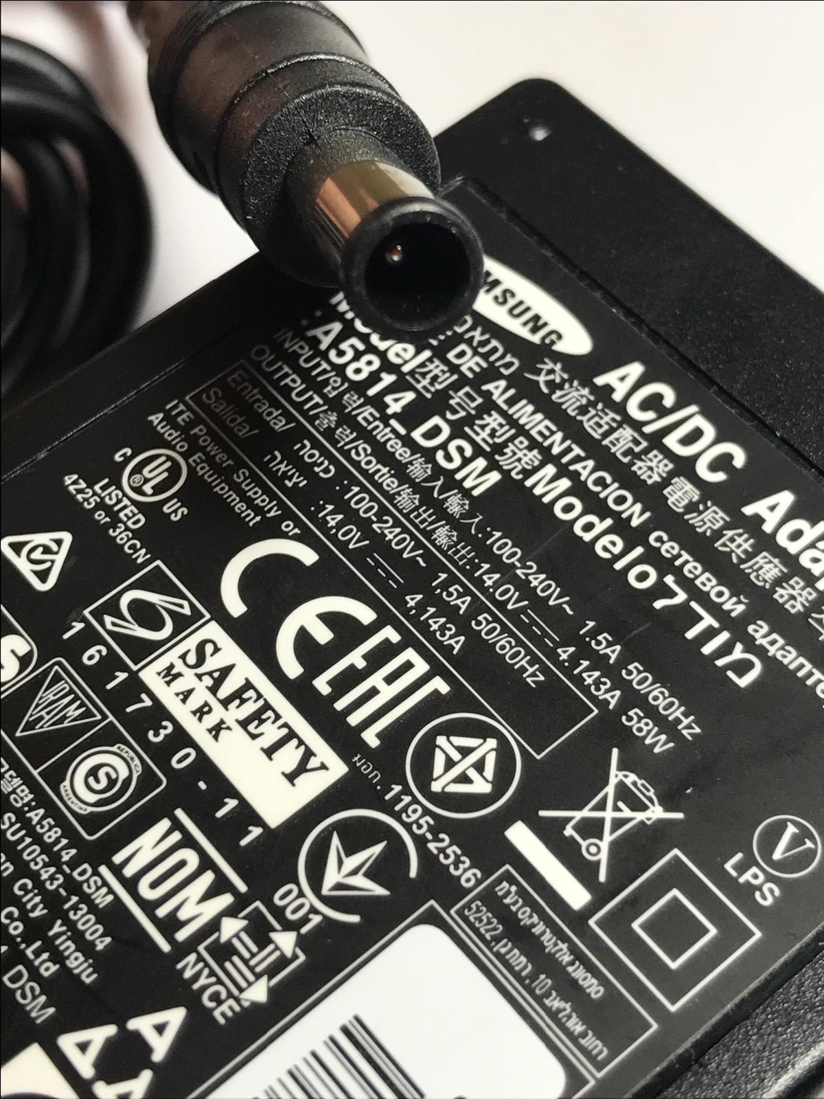 Replacement for 14V 4.14A AC-DC Adaptor Power Supply 4 Samsung LT27C350 Monitor