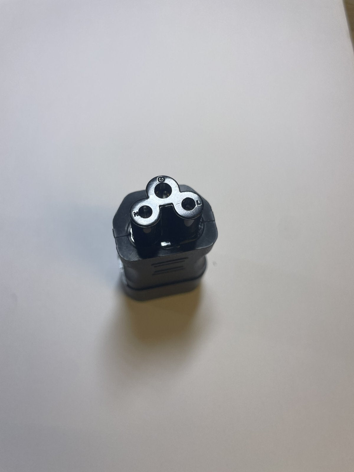 C5 TO C14 BLACK Convertor Connector for AC Adaptor Power Supply CLOVER to Kettle