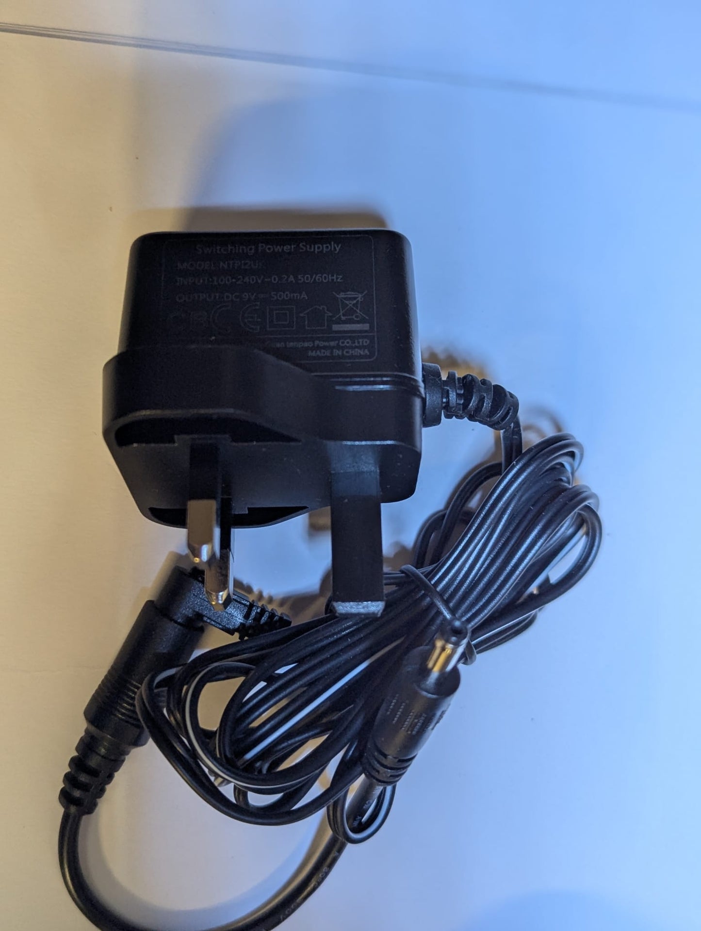 Replacement 9V 500mA AC/DC Adaptor Power Supply for YLS0091-E090050 Dartboard