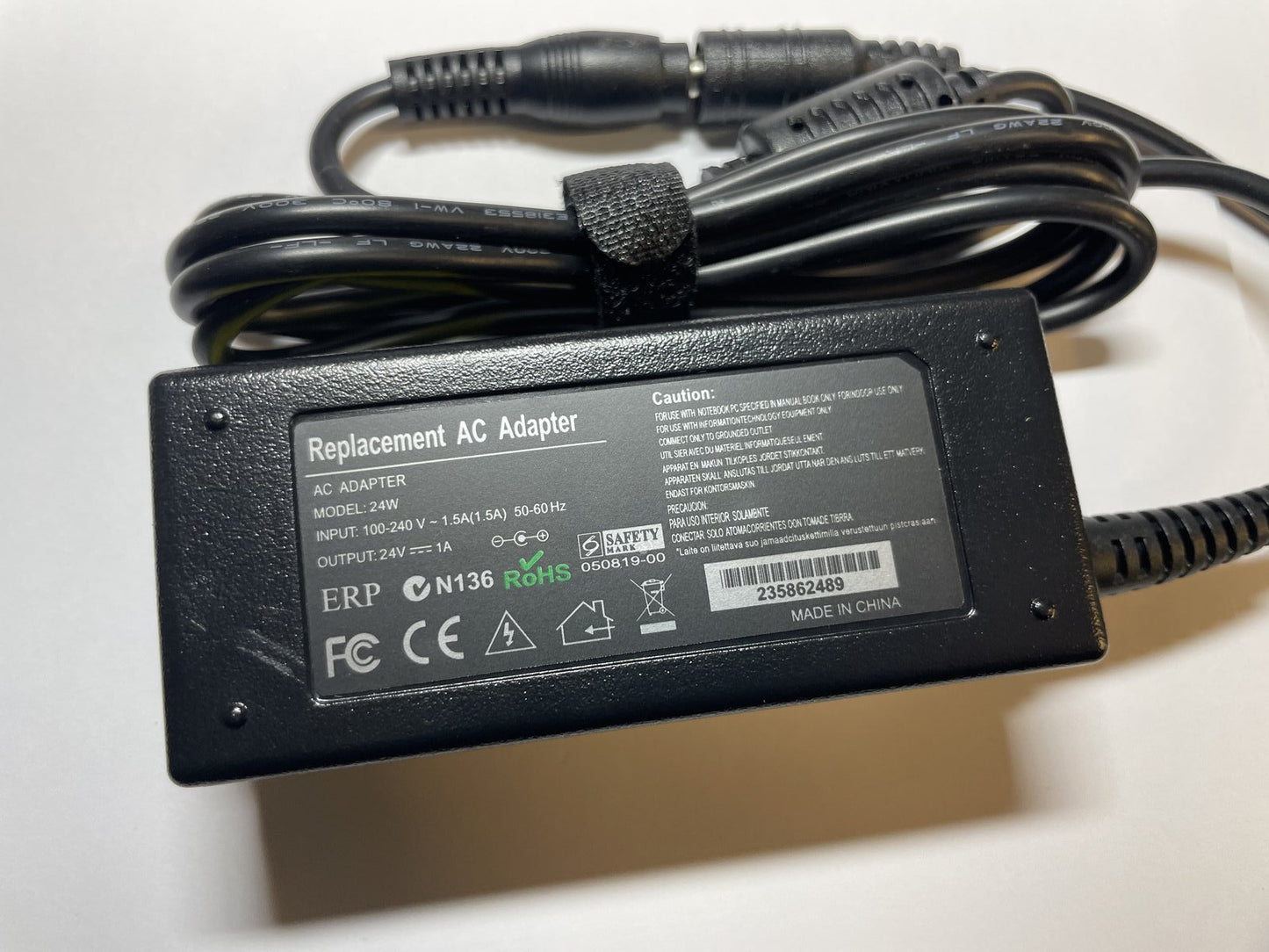 Replacement for 24V 1000mA AC Adaptor model HG-T16C240100B Power Supply Charger