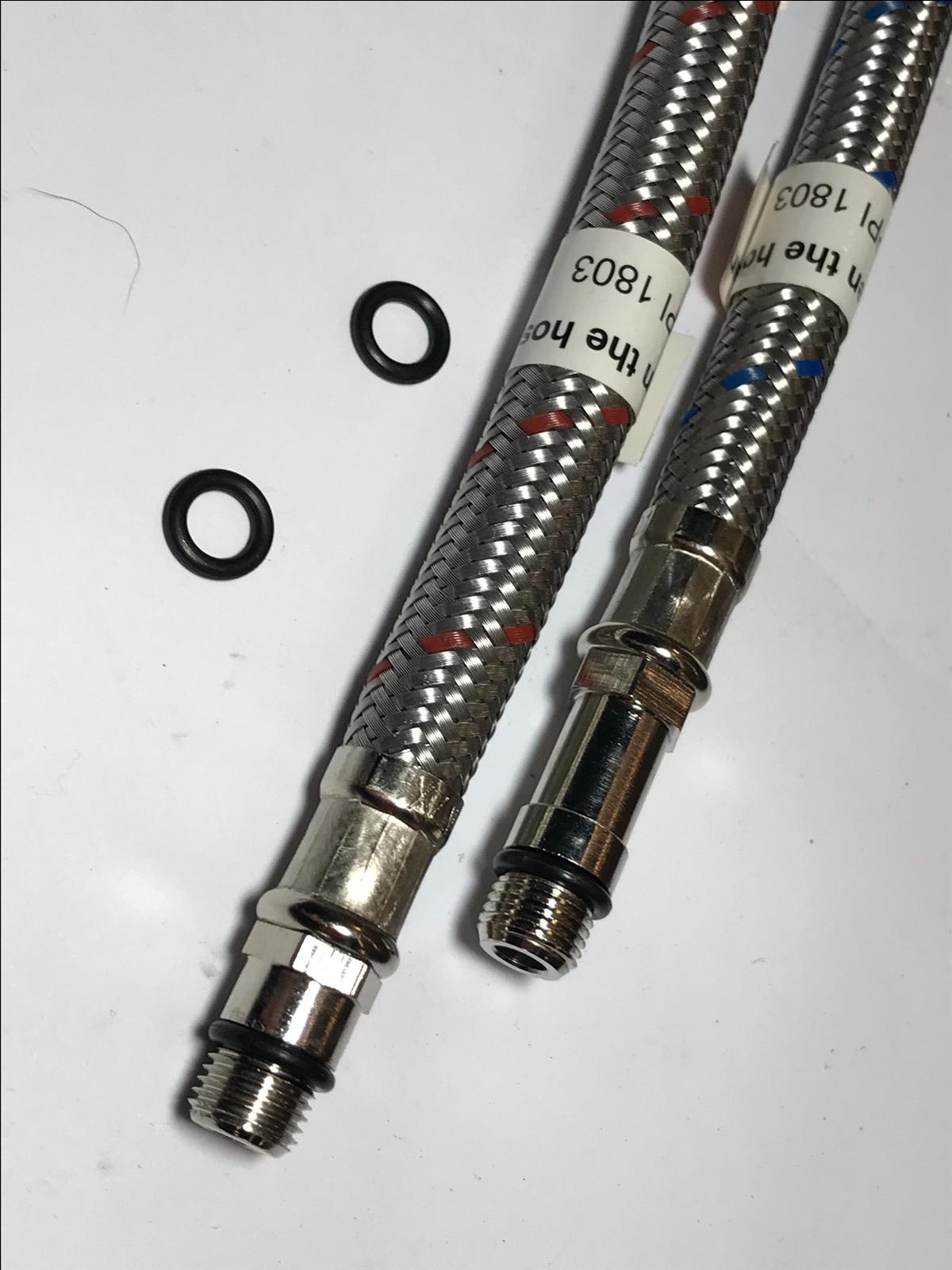 FLEXI FLEXIBLE KITCHEN BASIN MONOBLOC TAP CONNECTOR HOSE PIPE M10X1-1/2"X40CM