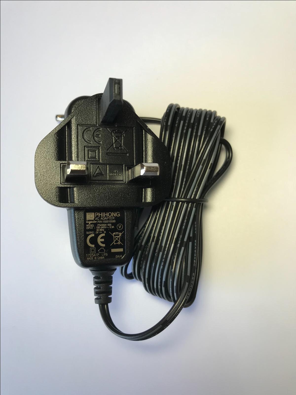 5V AC-DC Adaptor for UKayed ® Black Turntable Leather Suitcase Briefcase Speaker