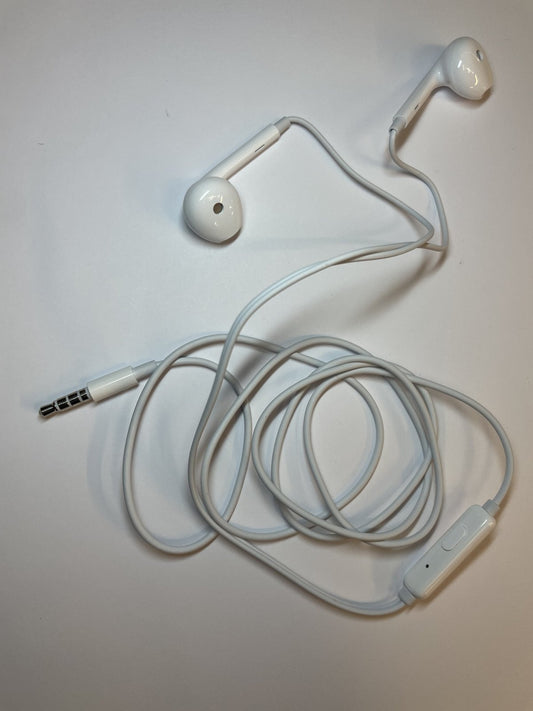 White In-Ear Headphone Earphones Headset Handsfree for Oppo A16S MH156