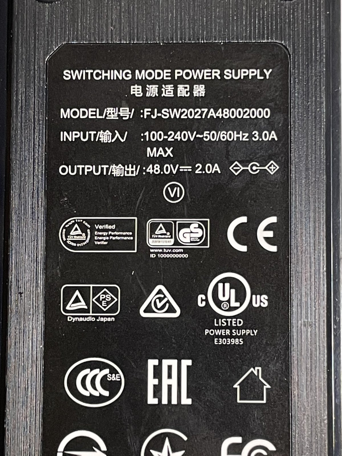 EU Replacement for 48V 1.5A AC-DC Adaptor for MAYFLEX DHI-NVR4104-P-4KS2 NVR Box
