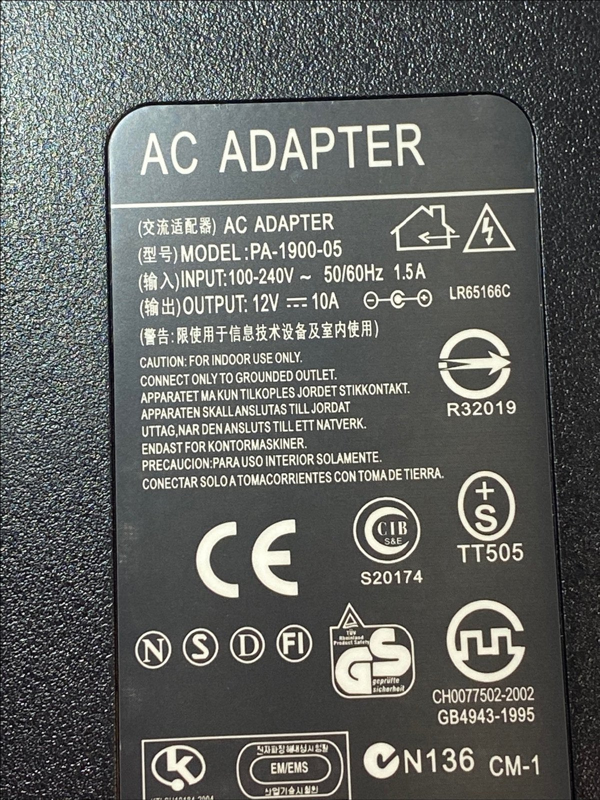 12V 9A 108W AC-DC Adapter Power Supply with 5.5mm x 2.1mm/ 2.5mm 5.5x2.1/2.5