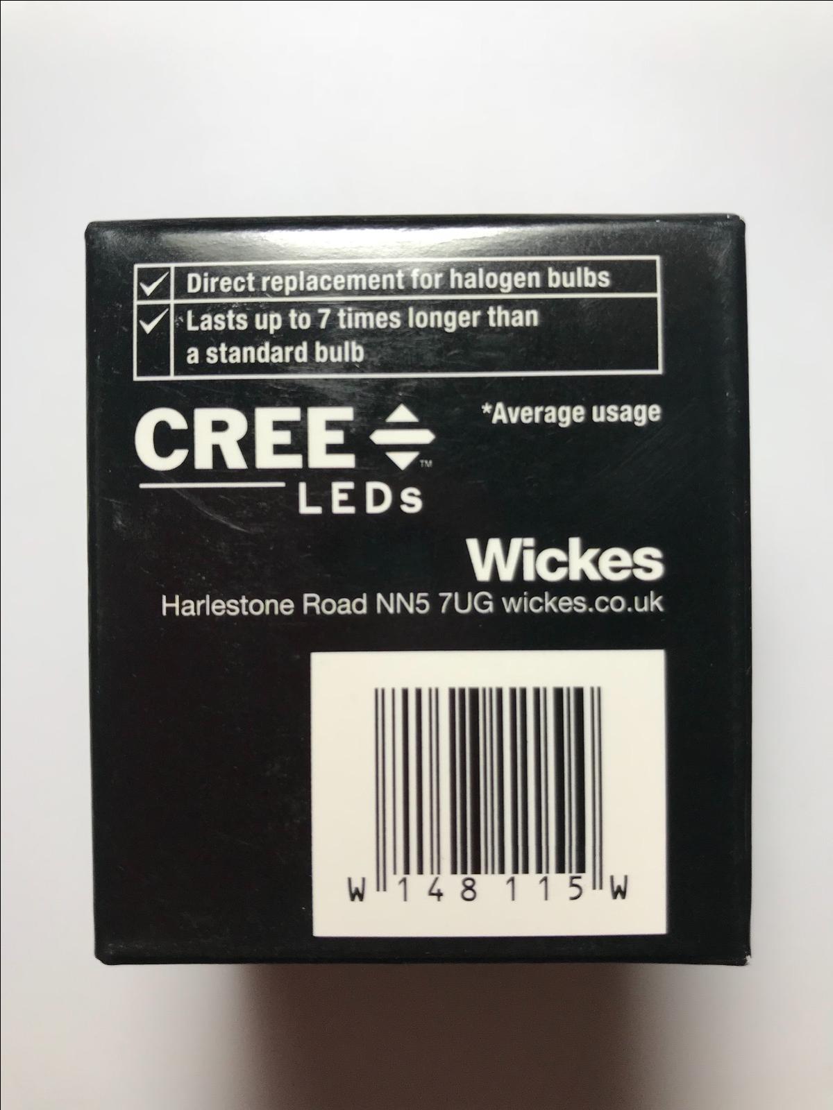 10 x 5W Full Glass LED GU10 CREE 5W = 50W Wickes Warm White Spotlight Lamp Bulbs