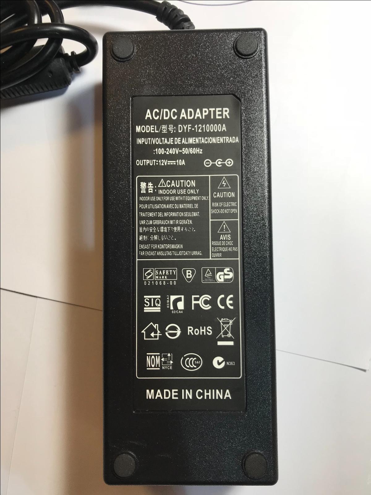 12V 10A AC-DC Switching Adaptor Regulated Power Supply 4 Pin DIN 12V 2 TOP