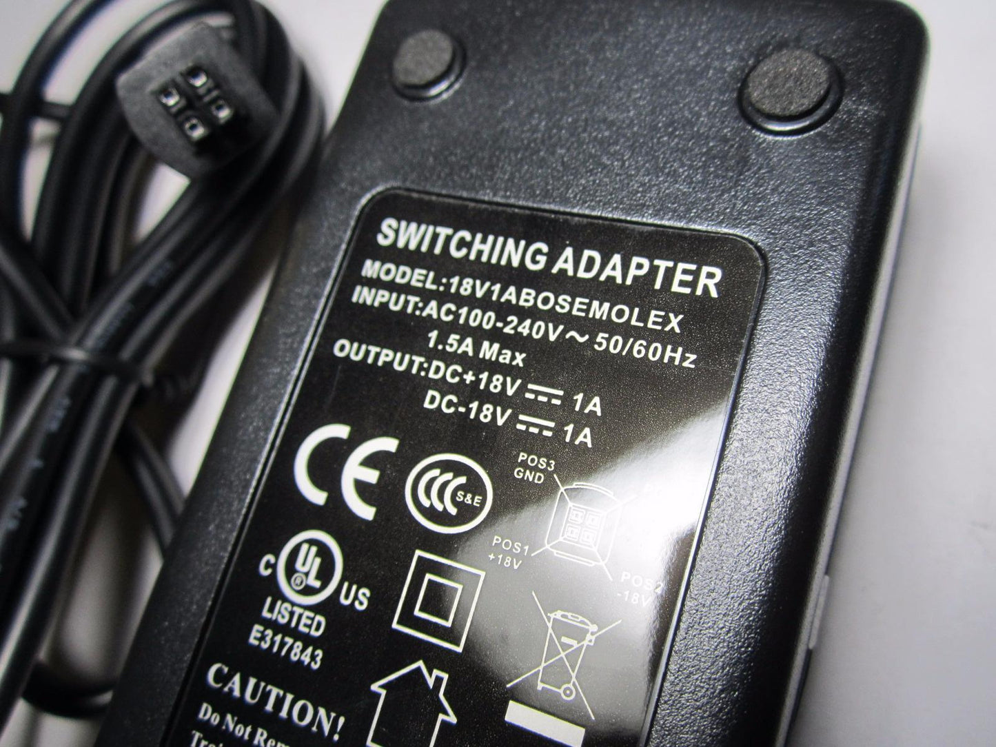 Replacement for Bose PSM36W-201 p/n 277646-06 18V 1A AC-DC Adaptor Power Supply