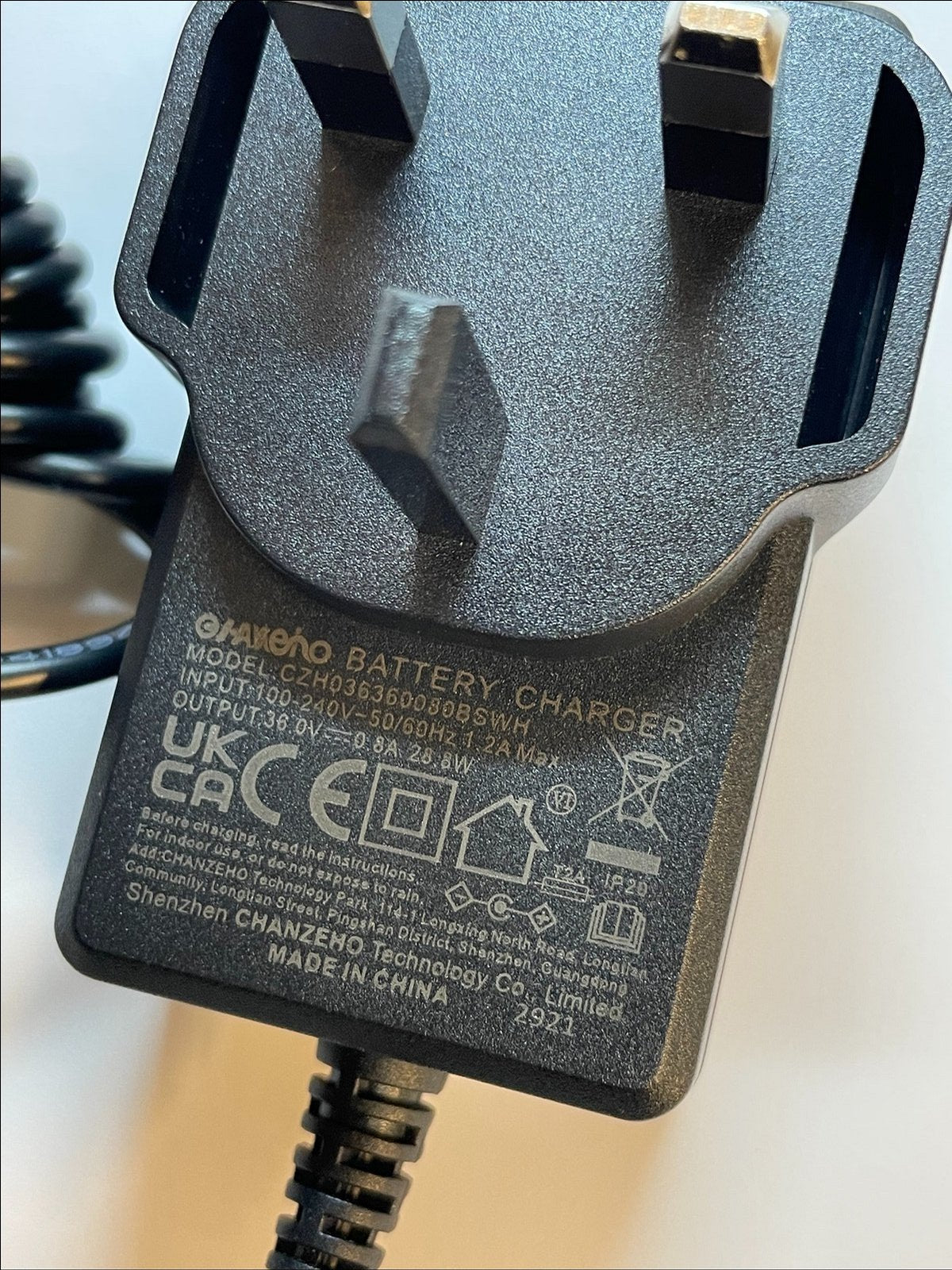 36V 800mA 28.8W AC-DC Adaptor Battery Charger Constant Current 5.5mm UK Plug