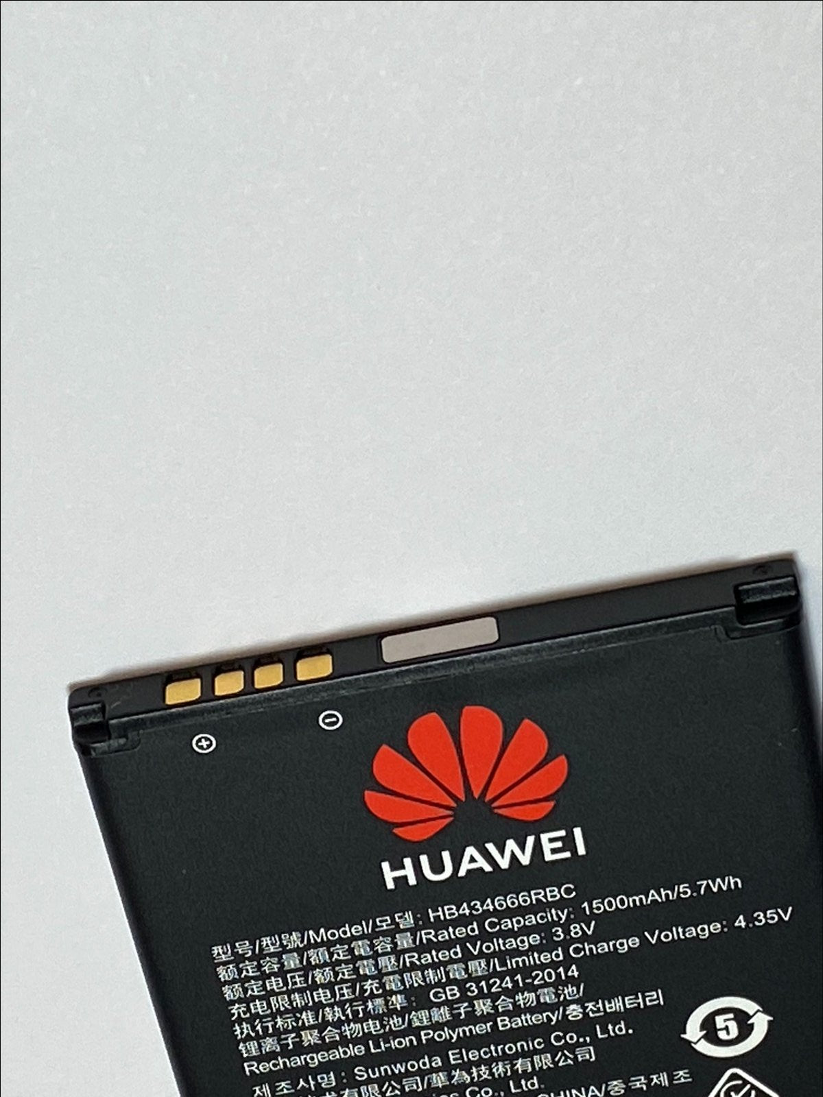 Genuine Huawei HB434666RBC 3.8V 1500mAh 5.7Wh Li-ion Polymer Battery R-41018074